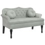 Bench with light gray velvet cushions 120.5x65x75 cm by , Banks - Ref: Foro24-372140, Price: 188,58 €, Discount: %