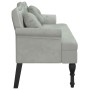 Bench with light gray velvet cushions 120.5x65x75 cm by , Banks - Ref: Foro24-372140, Price: 188,58 €, Discount: %