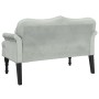 Bench with light gray velvet cushions 120.5x65x75 cm by , Banks - Ref: Foro24-372140, Price: 188,58 €, Discount: %