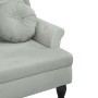 Bench with light gray velvet cushions 120.5x65x75 cm by , Banks - Ref: Foro24-372140, Price: 188,58 €, Discount: %