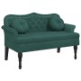 Bench with dark green velvet cushions 120.5x65x75 cm by , Banks - Ref: Foro24-372142, Price: 186,59 €, Discount: %