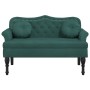 Bench with dark green velvet cushions 120.5x65x75 cm by , Banks - Ref: Foro24-372142, Price: 186,59 €, Discount: %