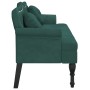 Bench with dark green velvet cushions 120.5x65x75 cm by , Banks - Ref: Foro24-372142, Price: 186,59 €, Discount: %