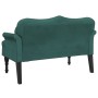 Bench with dark green velvet cushions 120.5x65x75 cm by , Banks - Ref: Foro24-372142, Price: 186,59 €, Discount: %