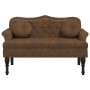 Bench with brown synthetic suede cushions 120.5x65x75 cm by , Banks - Ref: Foro24-372149, Price: 200,86 €, Discount: %