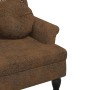 Bench with brown synthetic suede cushions 120.5x65x75 cm by , Banks - Ref: Foro24-372149, Price: 200,86 €, Discount: %