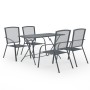 5-piece anthracite steel garden dining furniture set by , Garden sets - Ref: Foro24-3074490, Price: 273,99 €, Discount: %