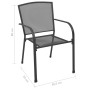 5-piece anthracite steel garden dining furniture set by , Garden sets - Ref: Foro24-3074490, Price: 273,99 €, Discount: %