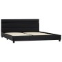 Estructura de cama con LED de cuero sintético negro 120x200 cm de , Camas y somieres - Ref: Foro24-284794, Precio: 213,11 €, ...