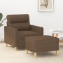 Brown fabric armchair with stool 60 cm by , Sofas - Ref: Foro24-3201068, Price: 216,02 €, Discount: %