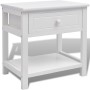 Mesita de noche de madera blanca de vidaXL, Mesitas de noche - Ref: Foro24-242870, Precio: 56,47 €, Descuento: %