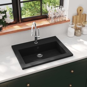 Black granite sink 600x450x120 mm by vidaXL, Sinks - Ref: Foro24-142962, Price: 124,34 €, Discount: %