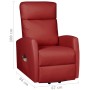 Red synthetic leather elevating massage chair by , Electric massage chairs - Ref: Foro24-329636, Price: 389,02 €, Discount: %