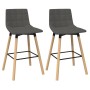 Kitchen bar stools 2 units light gray fabric by , Kitchen stools - Ref: Foro24-338626, Price: 116,62 €, Discount: %