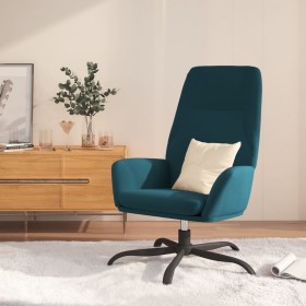 Blue velvet relaxation armchair by , Armchairs - Ref: Foro24-341376, Price: 93,99 €, Discount: %