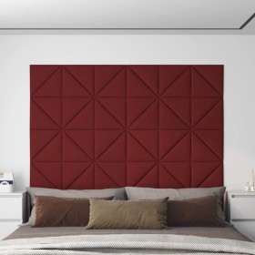 Paneles de pared 12 uds tela rojo tinto 30x30 cm 0,54 m² de , Recubrimiento de paredes - Ref: Foro24-343932, Precio: 34,67 €,...