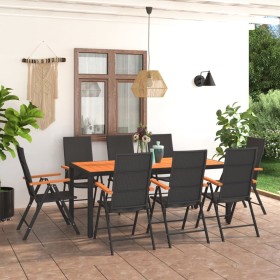 9-teiliges Garten-Essset in Schwarz und Braun von , Gartensets - Ref: Foro24-3060081, Preis: 882,09 €, Rabatt: %