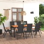 9-piece black and brown garden dining set by , Garden sets - Ref: Foro24-3060081, Price: 881,51 €, Discount: %