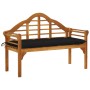 Queen garden bench with cushion solid acacia wood 135 cm by , garden benches - Ref: Foro24-3061426, Price: 221,12 €, Discount: %