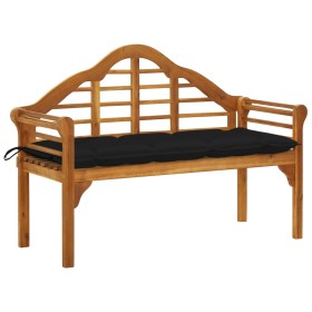 Queen garden bench with cushion solid acacia wood 135 cm by , garden benches - Ref: Foro24-3061426, Price: 221,99 €, Discount: %