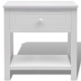 Mesita de noche de madera blanca de vidaXL, Mesitas de noche - Ref: Foro24-242870, Precio: 56,47 €, Descuento: %