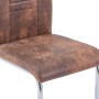 Cantilever dining chairs 4 pcs brown artificial suede leather by , dining chairs - Ref: Foro24-281736, Price: 279,99 €, Disco...