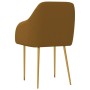 Dining chairs 2 units brown velvet by , dining chairs - Ref: Foro24-330654, Price: 122,89 €, Discount: %