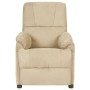 Sillón reclinable eléctrico piel de ante sintético crema de , Sillones - Ref: Foro24-3073835, Precio: 180,17 €, Descuento: %