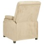 Cream Faux Suede Leather Electric Recliner by , Armchairs - Ref: Foro24-3073835, Price: 180,99 €, Discount: %