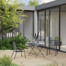 3-piece anthracite steel garden dining set by , Garden sets - Ref: Foro24-3074492, Price: 209,99 €, Discount: %