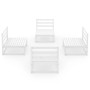 4-teiliges Garten-Lounge-Set aus weißem massivem Kiefernholz von , Gartensets - Ref: Foro24-3075260, Preis: 296,99 €, Rabatt: %