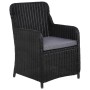 Garden chairs with cushions 2 units black synthetic rattan by vidaXL, Garden chairs - Ref: Foro24-44146, Price: 275,70 €, Dis...