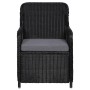 Garden chairs with cushions 2 units black synthetic rattan by vidaXL, Garden chairs - Ref: Foro24-44146, Price: 275,70 €, Dis...