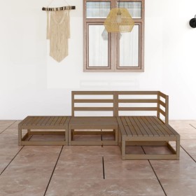 Garden furniture 4 pieces honey brown solid pine wood by , Garden sets - Ref: Foro24-3075477, Price: 267,26 €, Discount: %