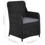 Garden chairs with cushions 2 units black synthetic rattan by vidaXL, Garden chairs - Ref: Foro24-44146, Price: 275,70 €, Dis...