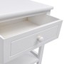 Mesita de noche de madera blanca de vidaXL, Mesitas de noche - Ref: Foro24-242870, Precio: 56,47 €, Descuento: %