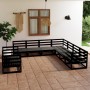 Garden furniture set 9 pieces black solid pine wood by , Garden sets - Ref: Foro24-3075918, Price: 561,04 €, Discount: %