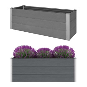 Graues WPC-Blumenbeet 150x50x54 cm von vidaXL, Töpfe und Pflanzgefäße - Ref: Foro24-43607, Preis: 169,99 €, Rabatt: %