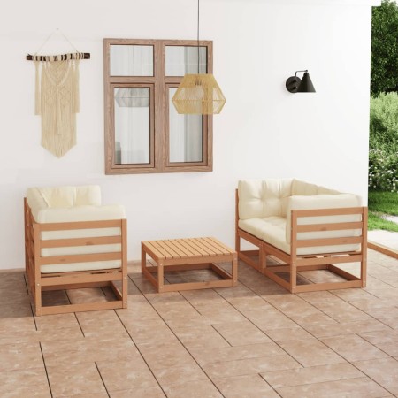 5-teiliges Gartenmöbel-Set mit Kissen aus massivem Kiefernholz von , Gartensets - Ref: Foro24-3076307, Preis: 552,52 €, Rabat...