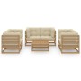 7-piece garden furniture set with solid pine wood cushions by , Garden sets - Ref: Foro24-3076497, Price: 799,56 €, Discount: %