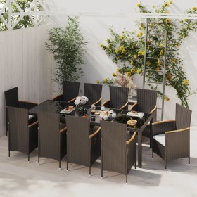 11-piece garden dining set and black synthetic rattan cushions by , Garden sets - Ref: Foro24-3094932, Price: 933,99 €, Disco...