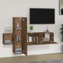 Set de muebles de TV 3 pzas madera contrachapada roble ahumado de , Muebles TV - Ref: Foro24-3120227, Precio: 105,28 €, Descu...