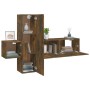 Set de muebles de TV 3 pzas madera contrachapada roble ahumado de , Muebles TV - Ref: Foro24-3120227, Precio: 105,28 €, Descu...