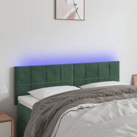 Dunkelgraues Samtkopfteil mit LED 144x5x78/88 cm von , Kopf- und Fußteile - Ref: Foro24-3121663, Preis: 63,99 €, Rabatt: %