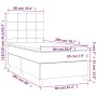 Boxspringbett mit Matratze und LED-Leuchten taupegrauer Stoff 90x200 cm von , Betten und Lattenroste - Ref: Foro24-3134849, P...