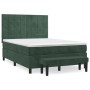 Cama box spring con colchón terciopelo verde oscuro 140x200 cm de , Camas y somieres - Ref: Foro24-3137848, Precio: 591,23 €,...