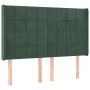 Box spring bed with mattress and LED dark green velvet 140x190cm by , Beds and slatted bases - Ref: Foro24-3139562, Price: 51...