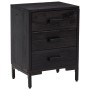 Solid recycled black pine wood bedside table 40x30x55 cm by vidaXL, Nightstands - Ref: Foro24-349914, Price: 120,61 €, Discou...