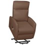 Brown synthetic leather elevating massage chair by , Electric massage chairs - Ref: Foro24-329634, Price: 418,49 €, Discount: %