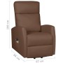 Brown synthetic leather elevating massage chair by , Electric massage chairs - Ref: Foro24-329634, Price: 418,99 €, Discount: %